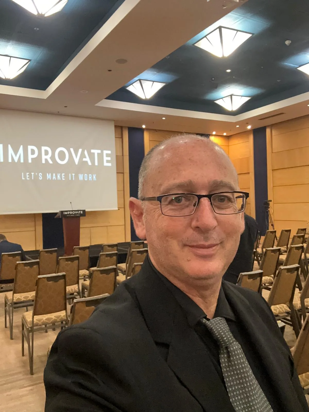 Ami Halfon at the IMPROVATE conference venue in Tirana